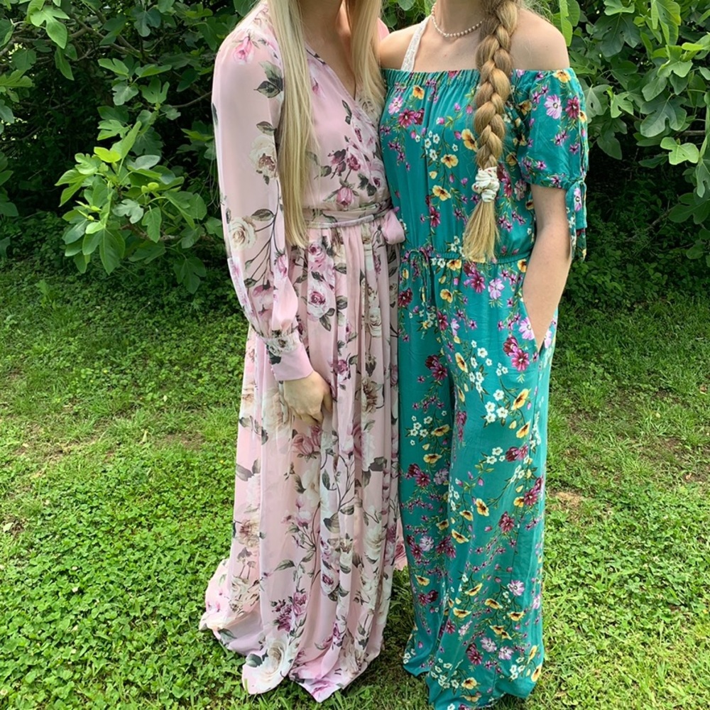 Blush Floral Maxi Dress